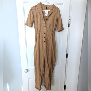 H&M - Size 4 Tan jumpsuit